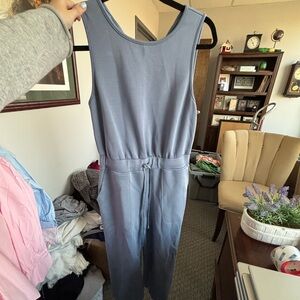 Sleeveless Gray Jumpsuit